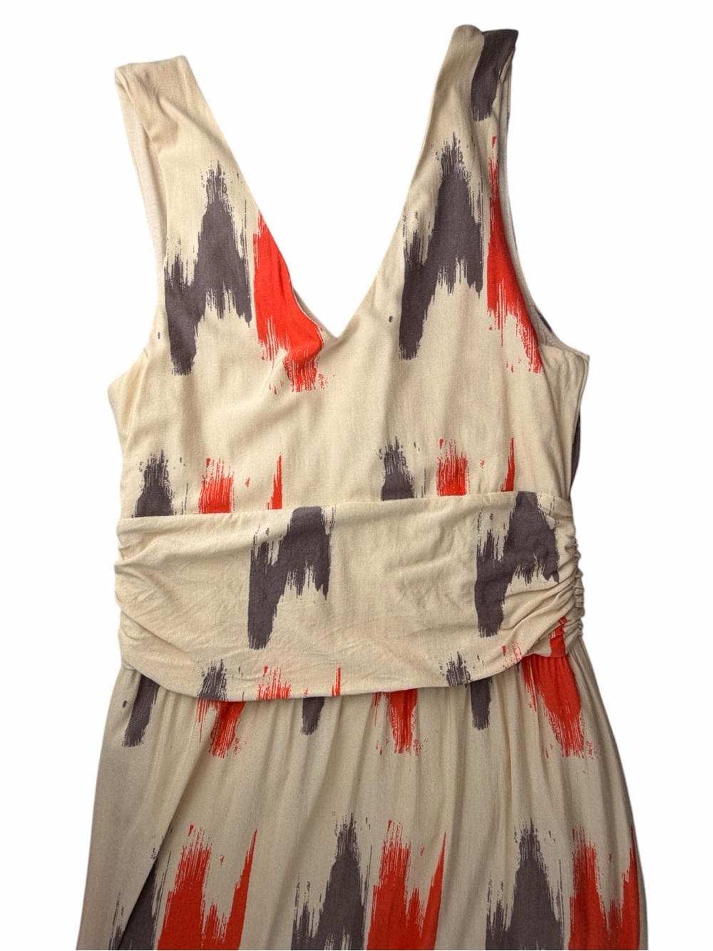 Anthropologie Maeve Women’s Sabine Ikat Print V-Neck Maxi Dress Size Medium - Picture 10 of 10